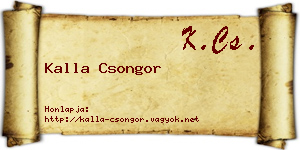 Kalla Csongor névjegykártya