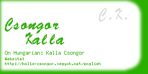 csongor kalla business card